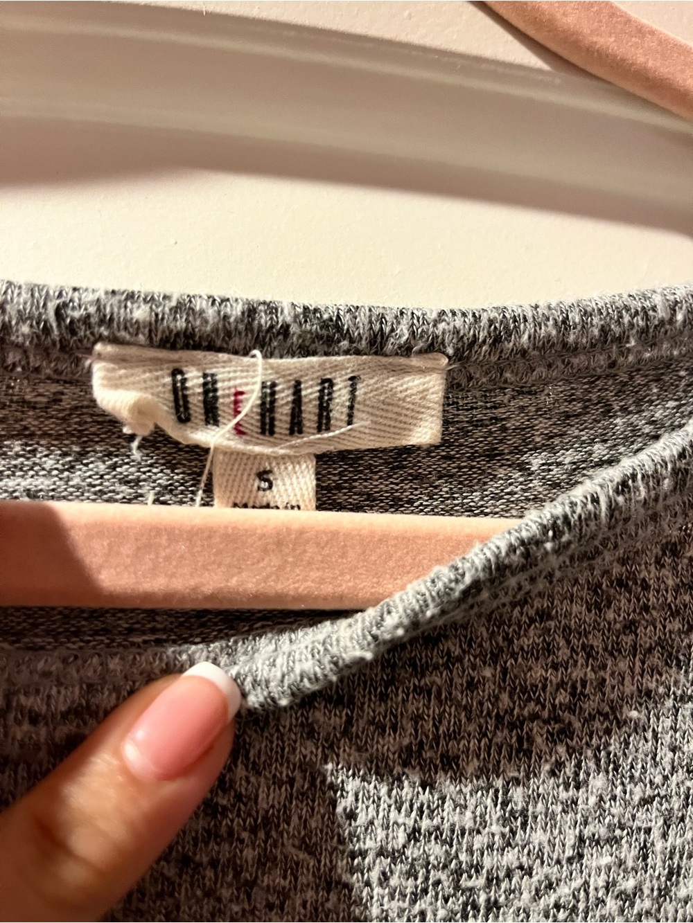 Gray Ruffle Sleeve Women's Top - Picture 3 of 3